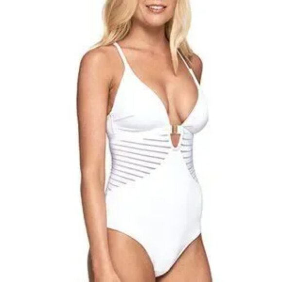 Jets Australia Parallels Clip Front One Piece (size 10) NWT - Picture 2 of 6